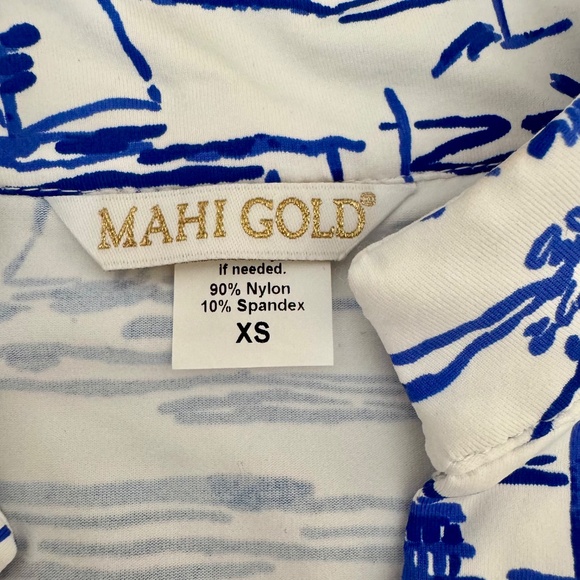 NWT Mahi Gold Schooner Dress Set Sail Sailor Blue Women's Size XS 1 - Picture 8 of 9